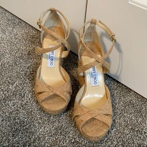 Jimmy Choo Cork Wedges size 8